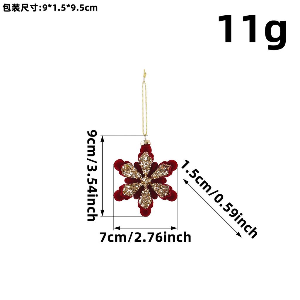 1/5PCS Christmas Acrylic Ornaments Bow Snowflake Water Drop Star Diamond Shape Christmas Tree Window Hanging Decorations