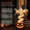 Udendørs Halloween Dekorationer Harpiks Plænefigurer Halloween Hvirvlende Spøgelse Græskar Gård Lampe Spooky Statue Med Varm LED Til Efterår