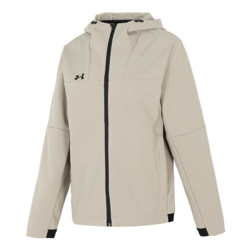 Under Armour Solid Color Logo Fleece Jacket Comfortable Knitted Long Pants Casual Sports Suit Men suit Brown 24600408-203+24600705-203