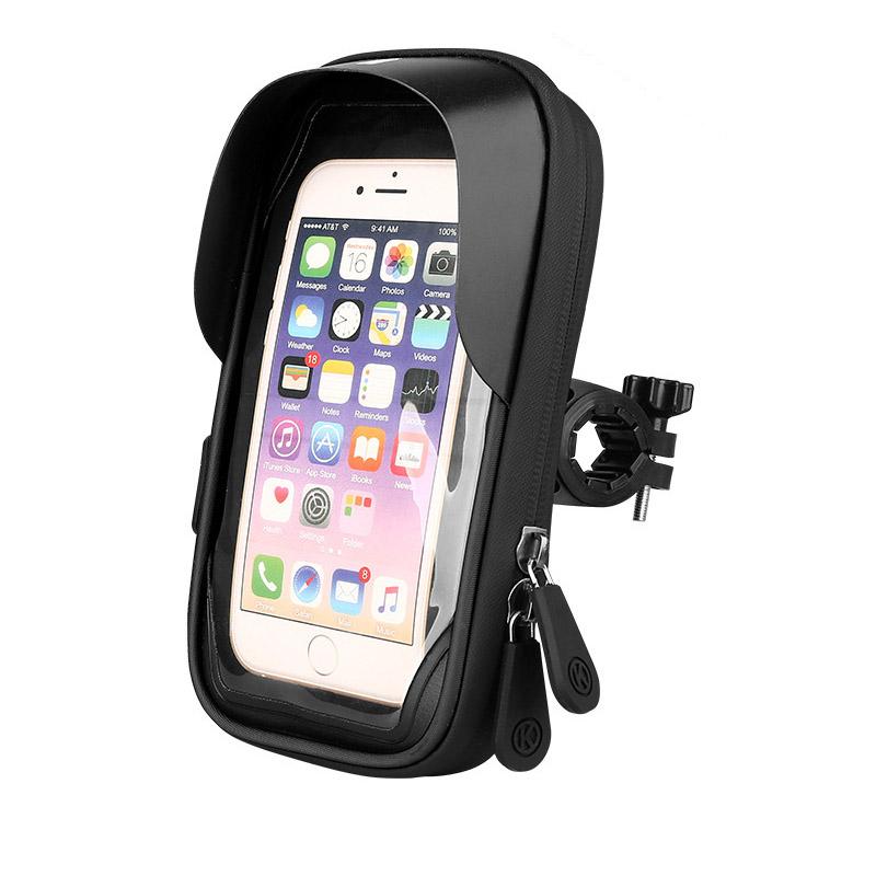 New Bike Mobile Phone Holder Support Handlebar Mount Bag for Samsung iPhone Universal Cell Phone Bracket Stand Bicycle Touch Screen Waterproof Cover