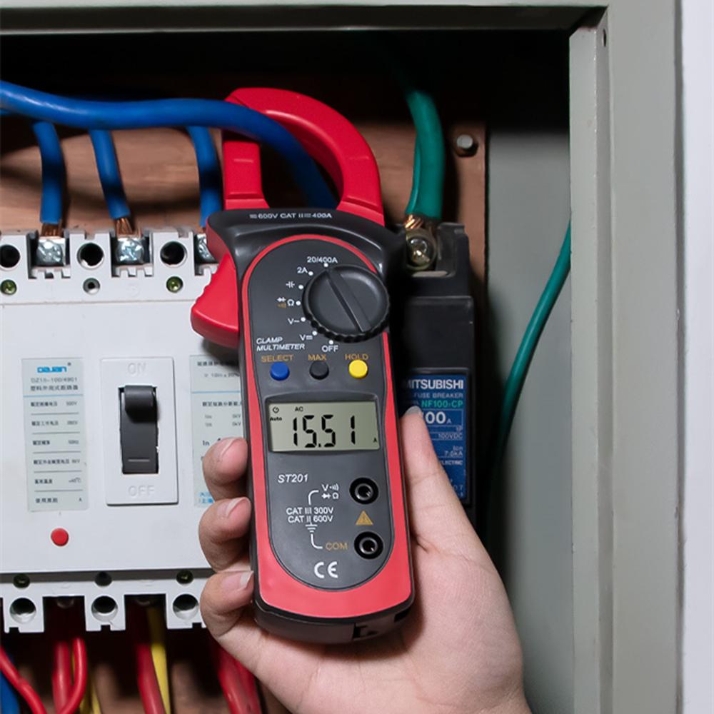 Handheld Digital Clamp Meter Multimeter AC DC Volt Amp Ohm Cap Tester