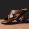 Fashion Non-slip Open-toe Flip-flops Handmade Simple Men's Slippers Sandals Summer New Male Half Drag Adult Casual Flats Man Beach Shoes
