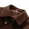 Womens Vintage Loose Fit Jacket Solid Color Turn Down Collar Zip Up Casual Outerwear Fall 2025