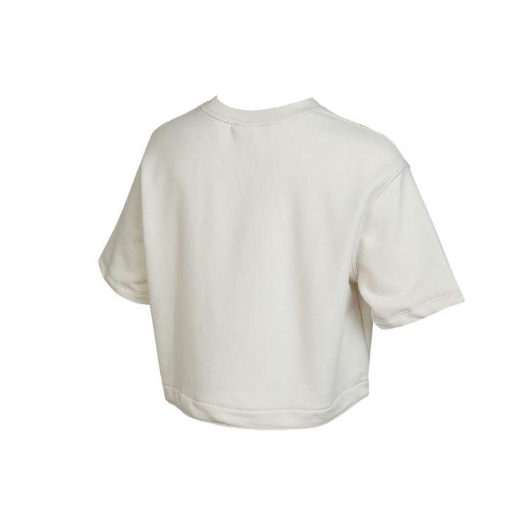 Nike Solid Color Large Logo Short Sleeve Casual T-Shirt Women Tops White DM6745-030