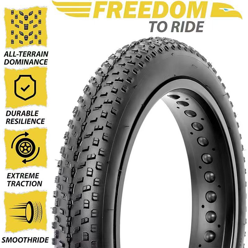 Opona Fat Bike, Opona Fat MTB 20x3.0, Wysokowydajna i Uniwersalna Składana Zamienna Opona do Roweru Fat Mountain do Jazdy po Ulicy lub Szlaku