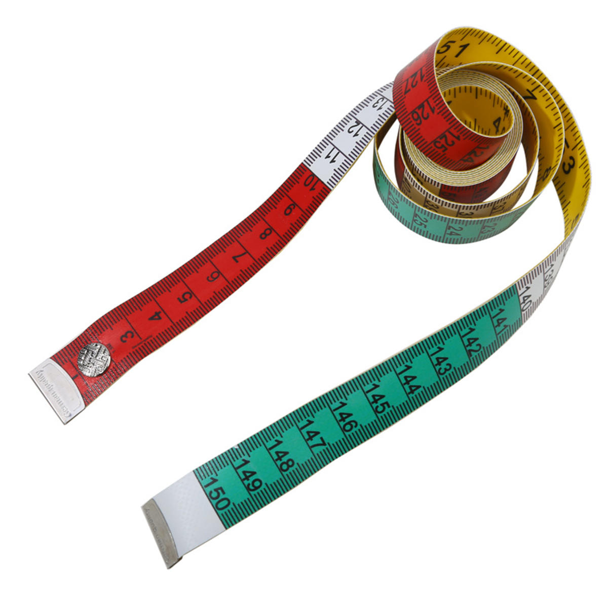 

1.5m Soft Tape Measure Tailor s Tape With Snap Fasteners Body Measuring Double-sided Ruler For Needlework Sewing Tool one size разноцветный