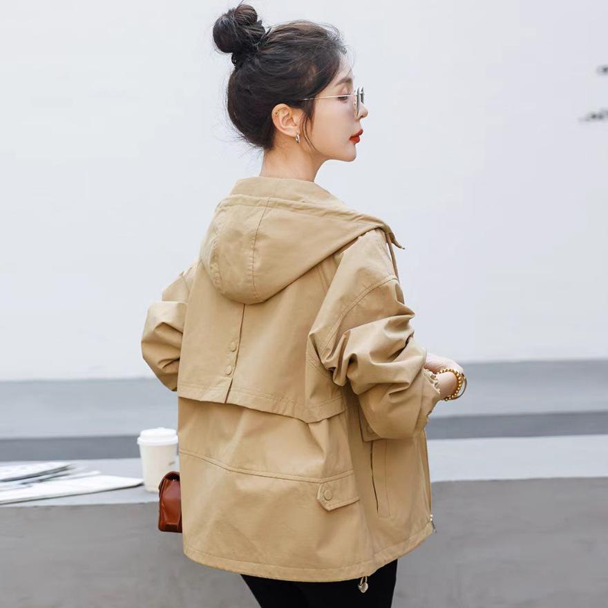 Women's short coat spring and autumn new loose and thin popular explosive version small spring jacket trench coat
