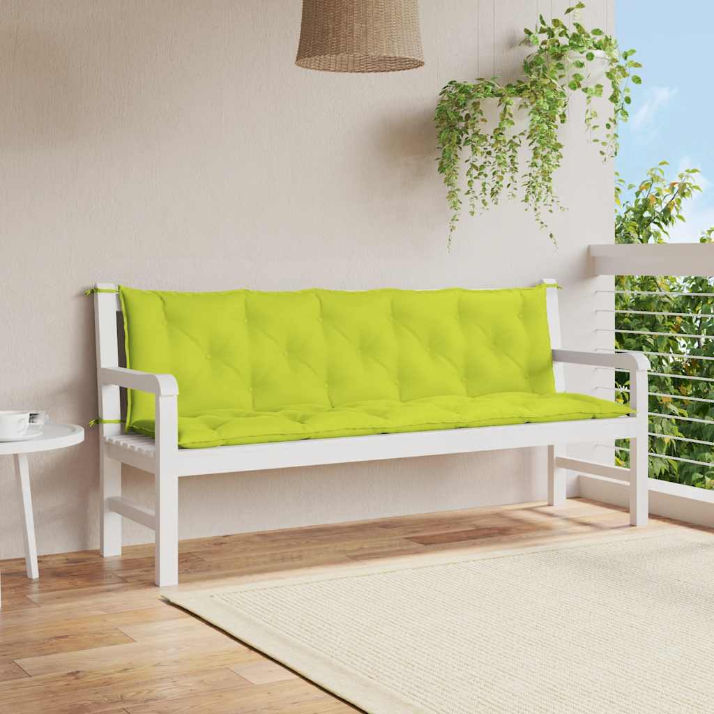 Garden Bench Cushion Light Green 180x(50+50)x7 cm Oxford Fabric