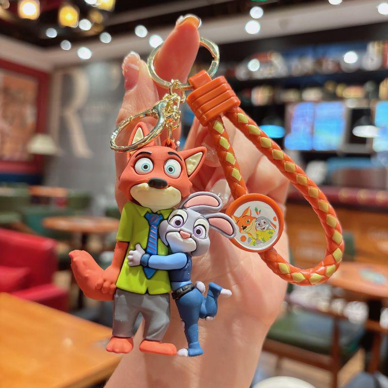 Zootopia Judy & Nick Rabbit Fox Keychain Pendant