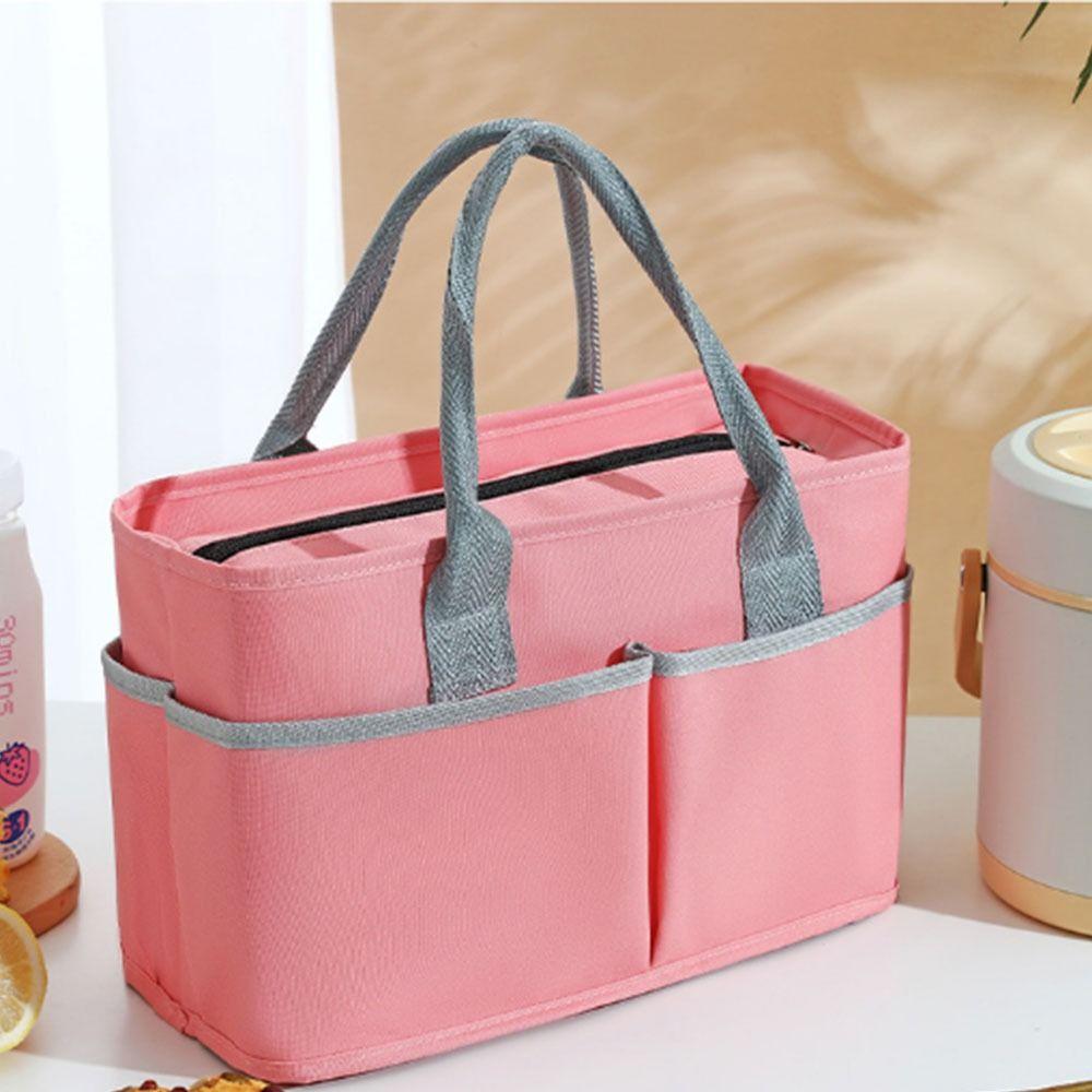 Multi-Pocket Insulated  Lunch Bag Large Capacity Picnic Bag Portable Thermal Bag  Outdoor Use