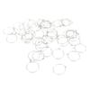 50PCS 20mm Bulk Hoop Earrings Stainless Steel DIY Anti Allergy Wine Glass Rings Jewelry Making