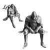 Detailed Medieval Soldier Model 3D Printed Resting Knight Figurine Edge Sitting Dark Fantasy Personalized Gift for Him Statue Armored Warrior Shelf