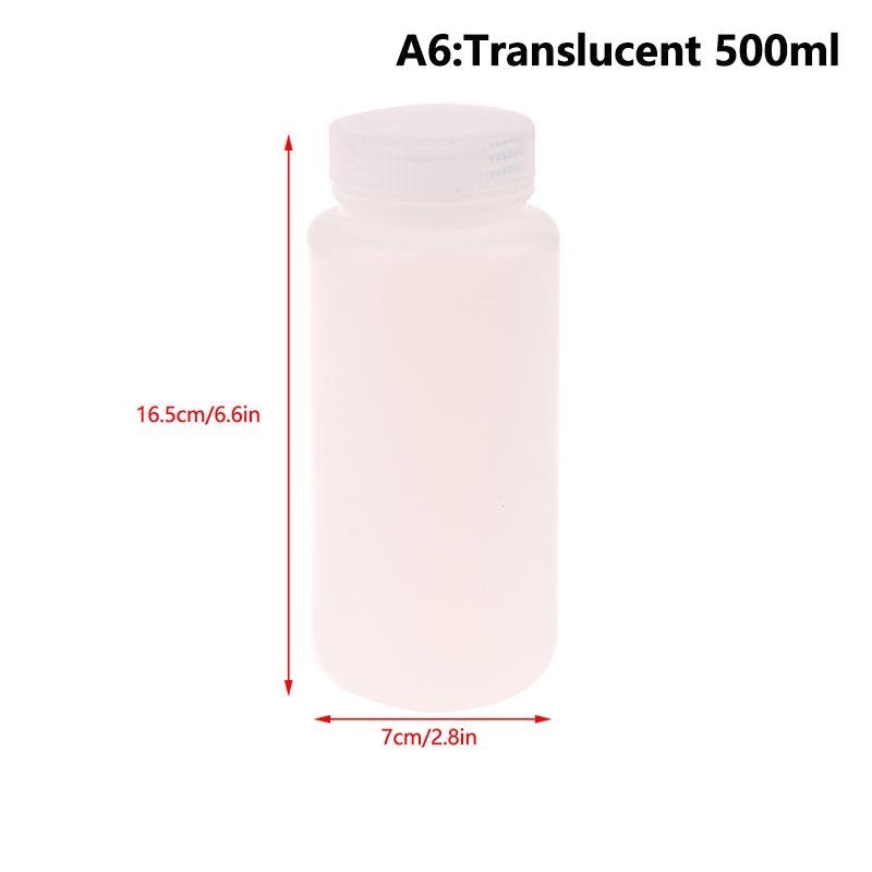 1 stk. 10 ml-1000 ml Plast HDPE Tomme Forseglede Flasker Pilleglas Tablet Kapsel Fast Pulver Bærbare Beholdere