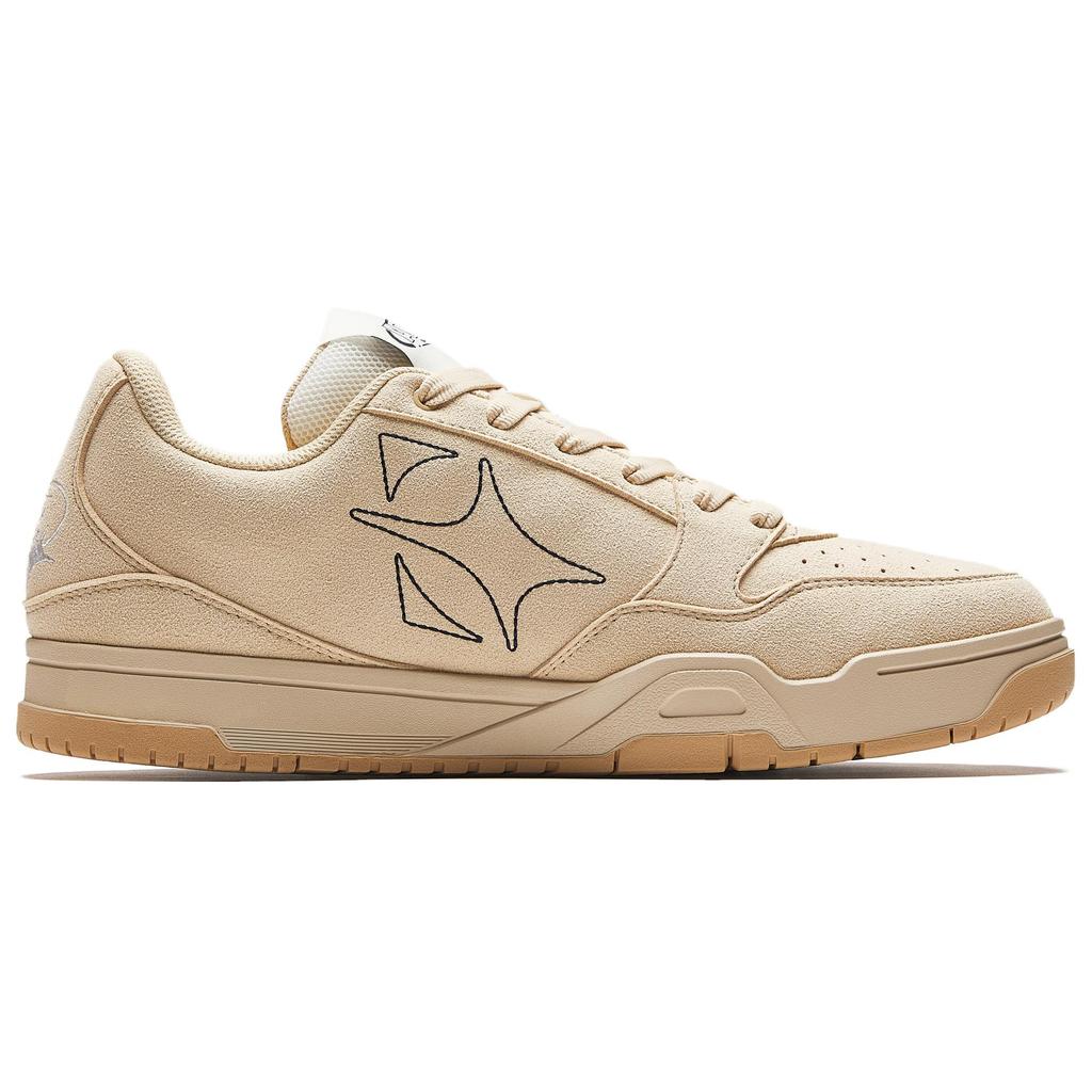 Anta Skyspace Basketball Culture Trendy Versatile Retro Casual Simple Durable Breathable Low-Top Sneakers Men Sneakers Oatmeal-Gray 912541804-2