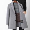 FAPAI Men's Merino Wool Detachable Down Liner Winter Overcoat