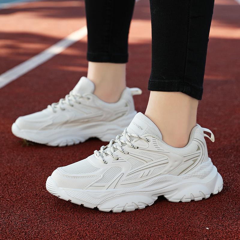 All-Season Women's Sports Shoes, Breathable Women's Sports Shoes, Thick-Sole Height-Increasing Women's Sports Shoes