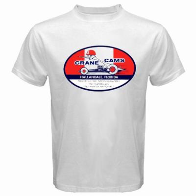 Crane Cams Retro Stijl Logo Wit Unisex T-shirt