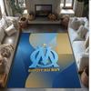 Olympique Lyonnais FC Soccer Football Pattern Soft Area Rug Non Slip Indoor Floor Carpet Sports Decor Mat for Bedroom