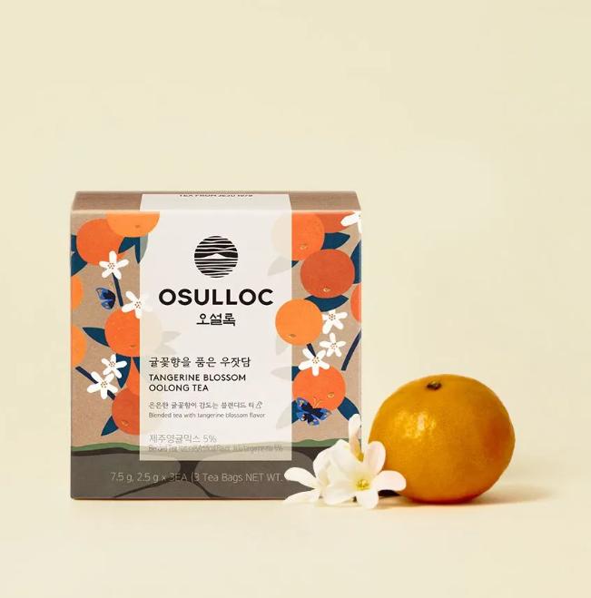 Osulloc Woojatdam mit Mandarinenblütenaroma – 3 einzeln verpackte Teebeutel