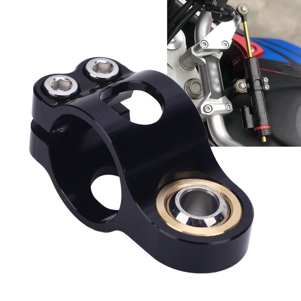 Motorcycle Damper Fork Bracket Support Holder CNC Anodized Vibrations Reduction Lightweight Steering Damper Fork Frame Mounting Clamp