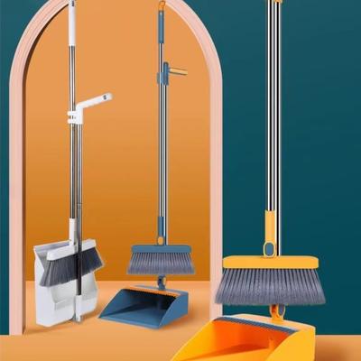 Thickened Plus-Sized Folding Rotating Broom Non-Viscous Set Dustpan Combination Increase Thickness Make It Easy To Hang Brooms