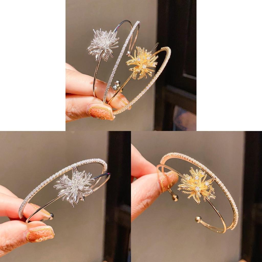 Copper Zircon Flower Pendant Bracelet For Ladies Fashion Casual Or Office Wear Jewelry