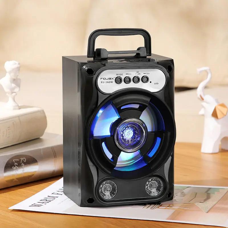 Square Dance Steel Cannon High Fidelity Wireless Bluetooth Caixa De Som Subwoofer Portable Supports Cards Insertion USB Speakers