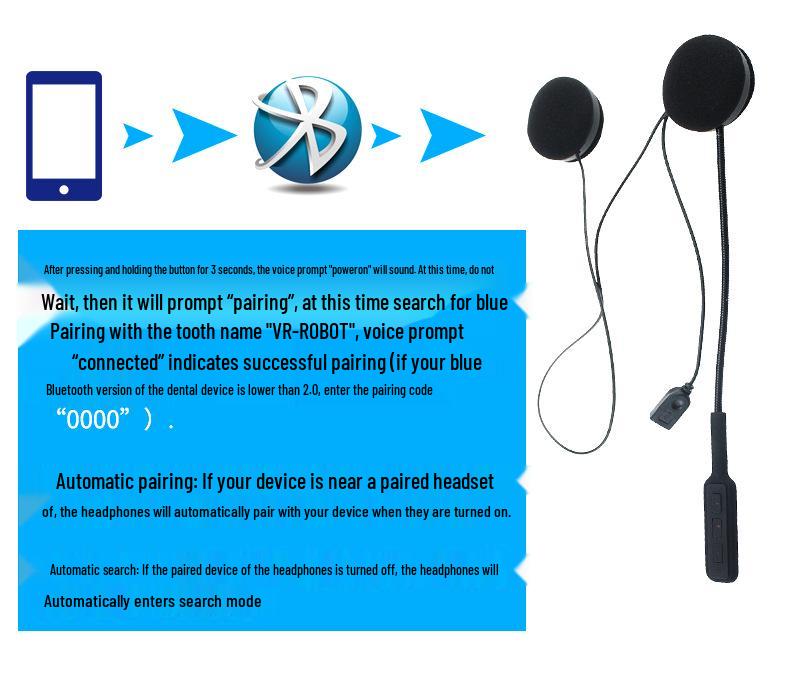 Wireless Bluetooth Headset Motorcycle Intercom for Helmets