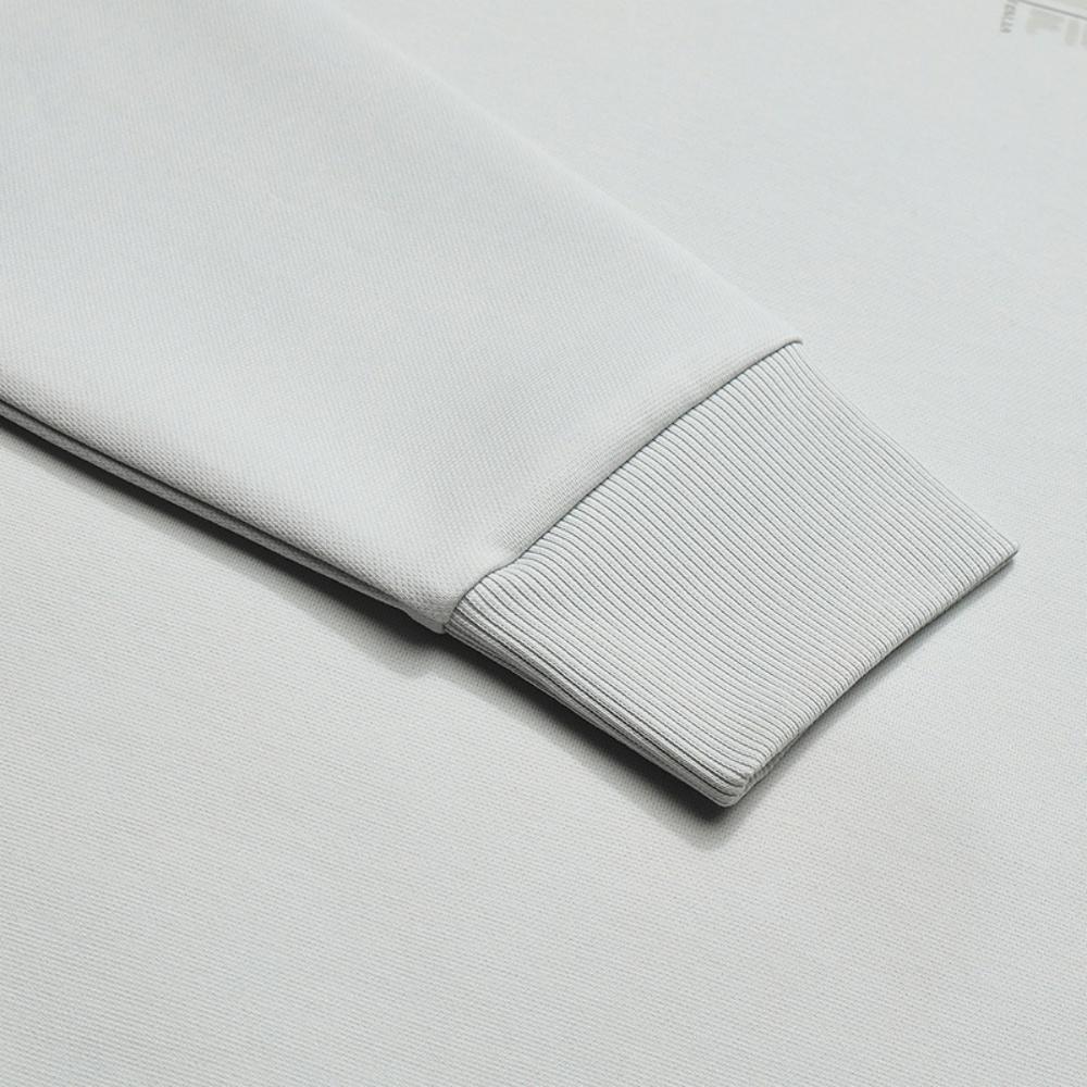 FILA White Minimalist Classic Fashion Casual Versatile Comfortable Crew Neck Pullover Sweatshirt Men sweatshirt Gray F11M543217FGY