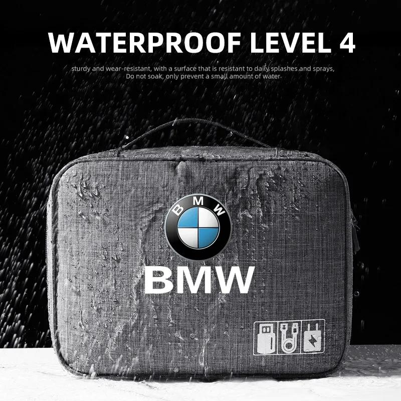 Car Accessories Digital Storage Bag Data Cable EVA Tools Case For BMW X1 X2 X3 X5 X4 X6 X7 G30 G20 G32 G11 G12 F40 F30 F20 F1