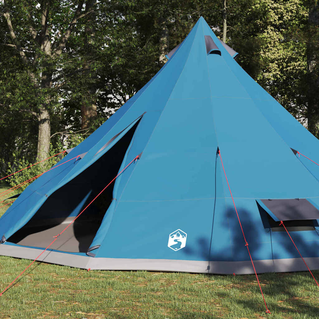 Tipi Tent with Roof and Storage Blue 560 x 560 x 300 cm Taffeta