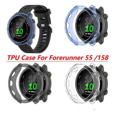 כיסוי מארז מגן TPU עבור Garmin Forerunner 55/158 רצועת שעון חכמה שקופה רך סיליקון מגן פגוש אביזרים