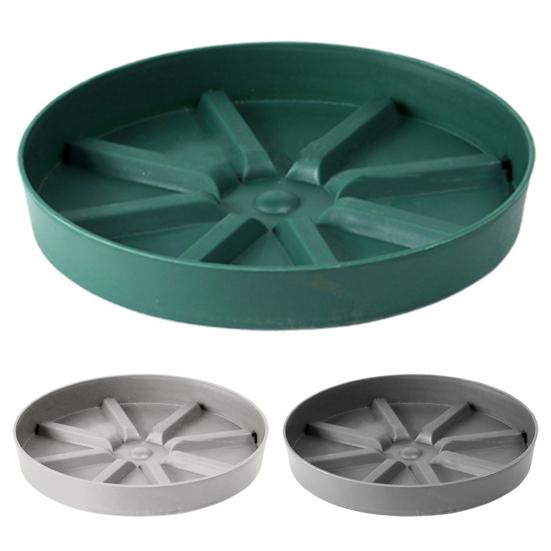 M METERXITY Vassoio per Piante in Ceramica, Vassoio Raccogli-Acqua per Piante da 6,3, Sottovaso per Piante da Interno/Esterno/Vassoio per Drenaggio Fiori [Grigio Chiaro Rotondo