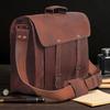 Handmade Goat Leather Messenger Bag – Vintage Laptop Briefcase for Men & Women | Canvas-Lined Satchel by Broken Artisan