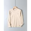 Original Foreign Trade Surplus Japanese-Style All-Cotton Brushed Long-Sleeve T-Shirt, Unisex Couple Style, Soft Casual Loose-Fitting Base Shirt
