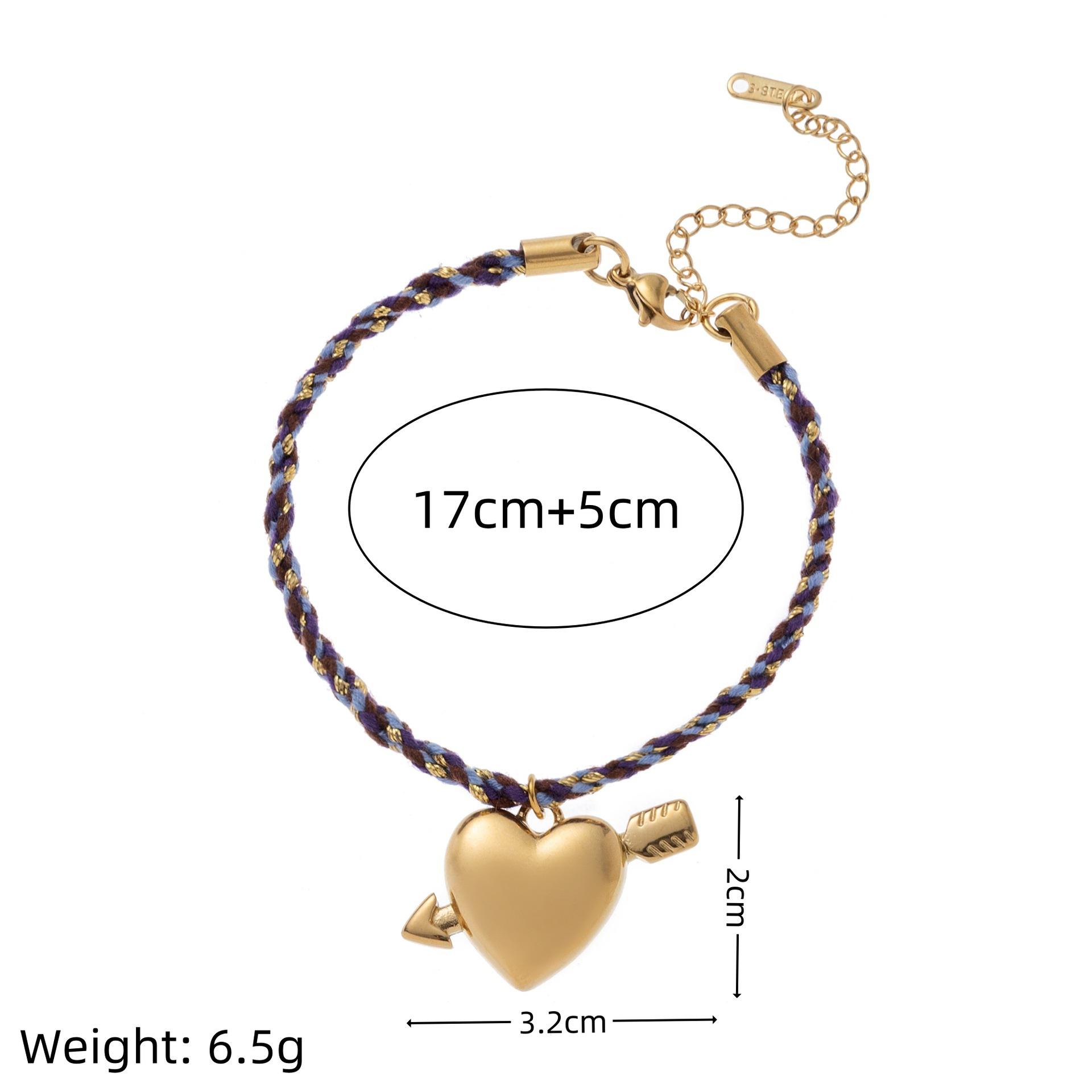 

Stainless Steel Fresh Love Sun Color Rope Dopamine Bracelet Women S Exquisite Versatile Bracelet Jewelry