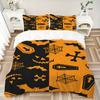 3pcs Halloween Spooky Bedding Set, Includes Without Pillow Inserts, Soft Comfortable Bedding Set,All-Season Use A0924073