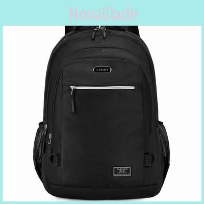 Letter Printed Oxford Fabric Business Laptop Backpack With Lightweight Design For High School Students
