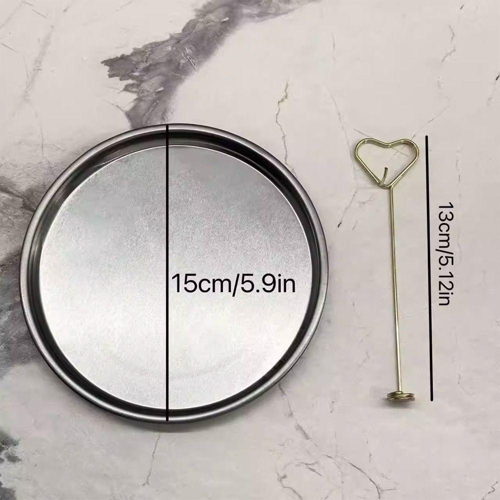 Heart Shape Magnetic Mosquito Coil Holder with Tray Heat-Resistant Gnat Coil Stand Anti-Tip Anti-Scald Incense Clip Living Rooms