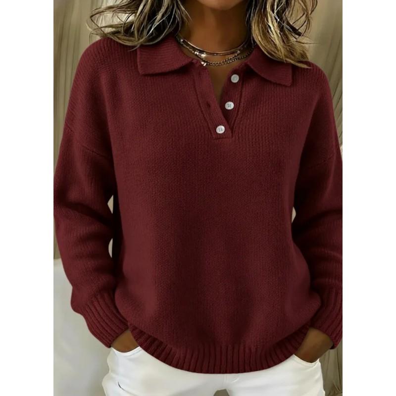 Womens Oversized V-Neck Knit Sweater Loose Fit Long Sleeve Pullover Winter Casual Chic