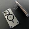 New Bracket Anti Drop Magnetic Phone Case for Apple 17PROMAX Fashionable Ins Style Strong Magnetic Phone Case