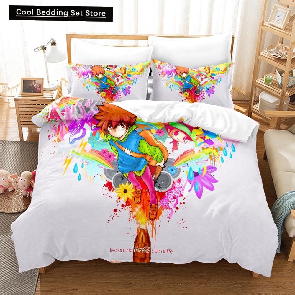 New 3D The Family Teachers REBORN Tsuna Bedding Sets Duvet Cover Set With Pillowcase Twin Full Queen King Bedclothes Duvet Cover