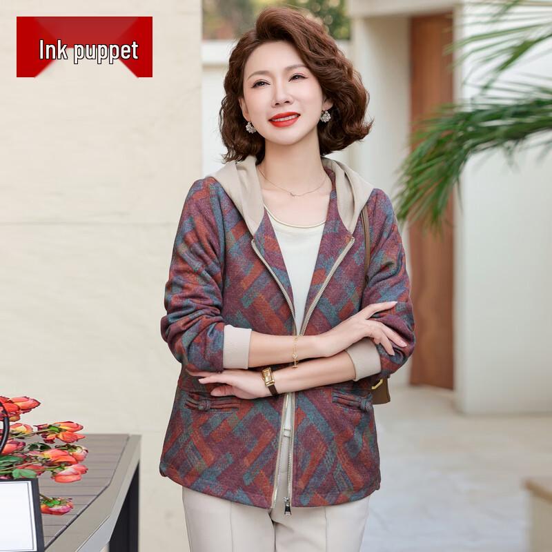 

Moou Women s Chinese Style Hooded Short Jacket 3XL