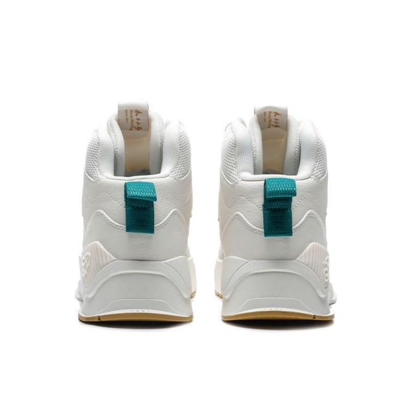 Anta Durable Lightweight Low-Top Skate Shoes Men Sneakers White Green 912238085-2