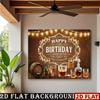 Whiskey Themed Happy Birthday Tapestry, Aged to Perfection Background Cloth, Adult Party Decor