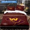 Washington Commanders Map 3pcs Bedding,Including 1pc Duvet Cover And 2pcs Pillowcases Perfect for Christmas,Ideal for Bedroom, Dormitory