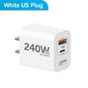 240W GaN PD USB-C-Ladegerät für 17 16 15 14 13 12 Pro Max Telefon QC 3.0 PD 3.0 USB Typ-C Schnellladung