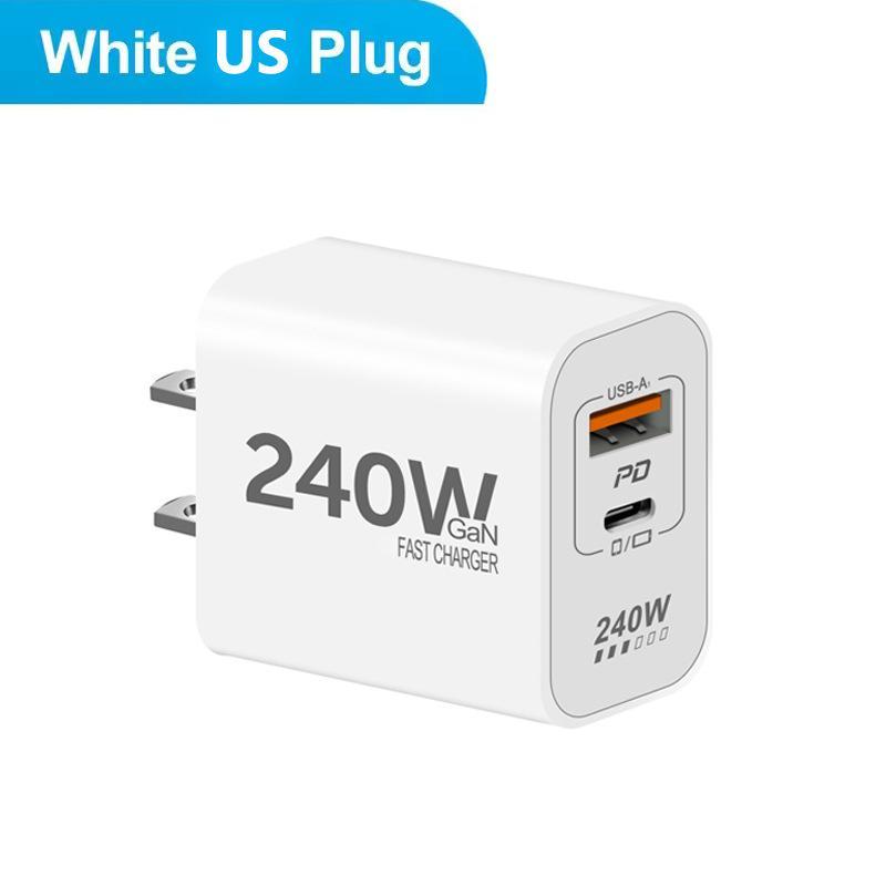 240W GaN PD USB-C-Ladegerät für 17 16 15 14 13 12 Pro Max Telefon QC 3.0 PD 3.0 USB Typ-C Schnellladung