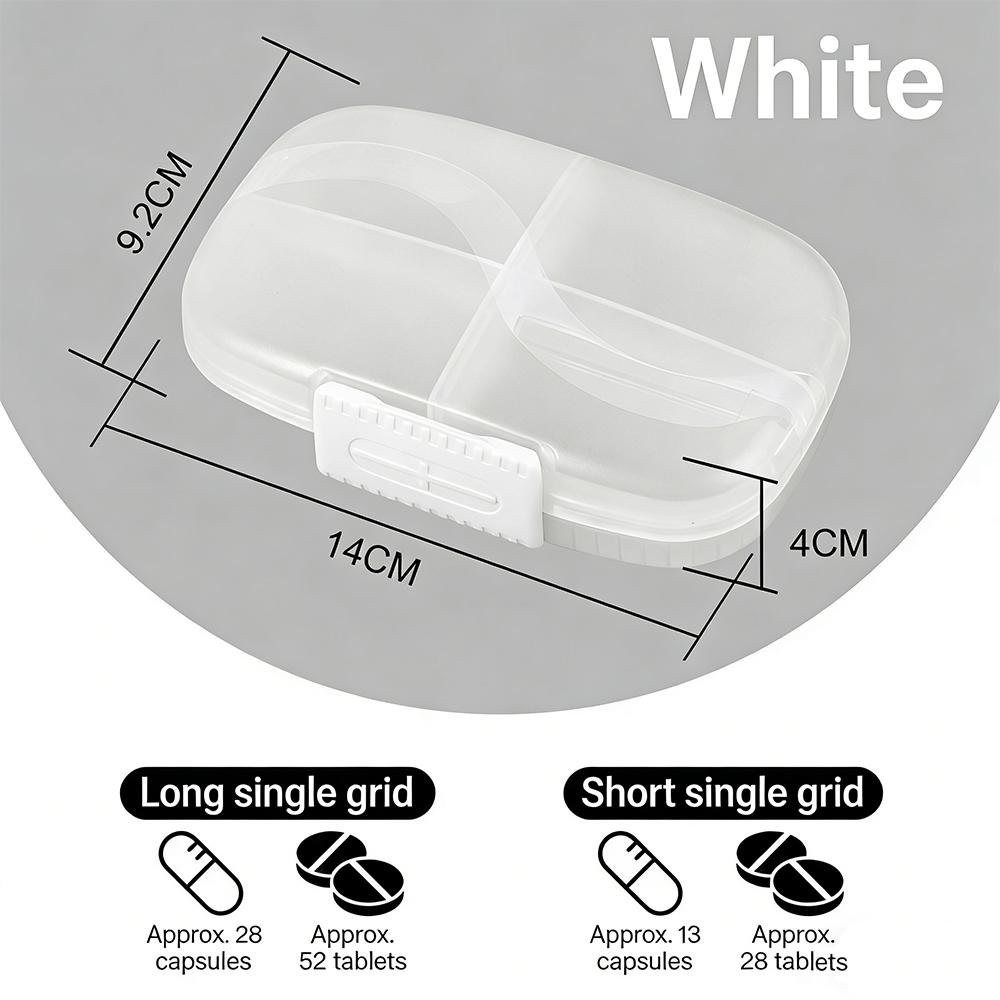 

7 Grids Organizer Container For Tablets Travel Pill Box With Seal Ring Small Box For Medicines Moisture-Proof Pill Case to Hold білий