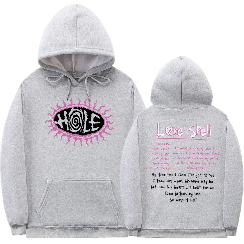 Hole Love Spell Lyrics Vintage Hoodie Men Women Oversized Hoodies Courtney Love Beautiful Monsters 90s Rock Clothes